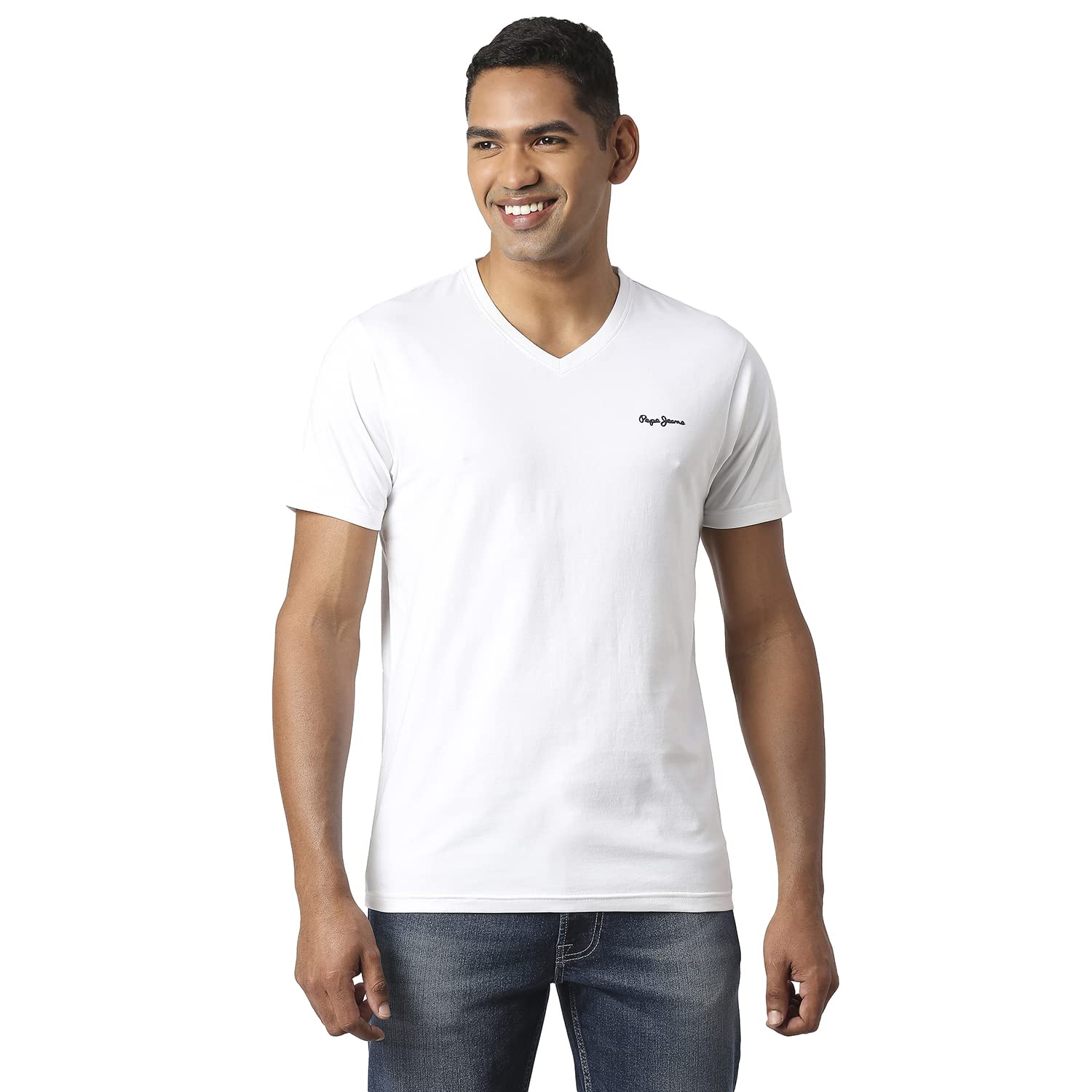 Pepe Jeans MenS Slim Fit T-Shirt (Pm508936800S_White
