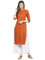 Gosriki Women'S Rayon Kurta (Kur190031-S_Small_Orange)