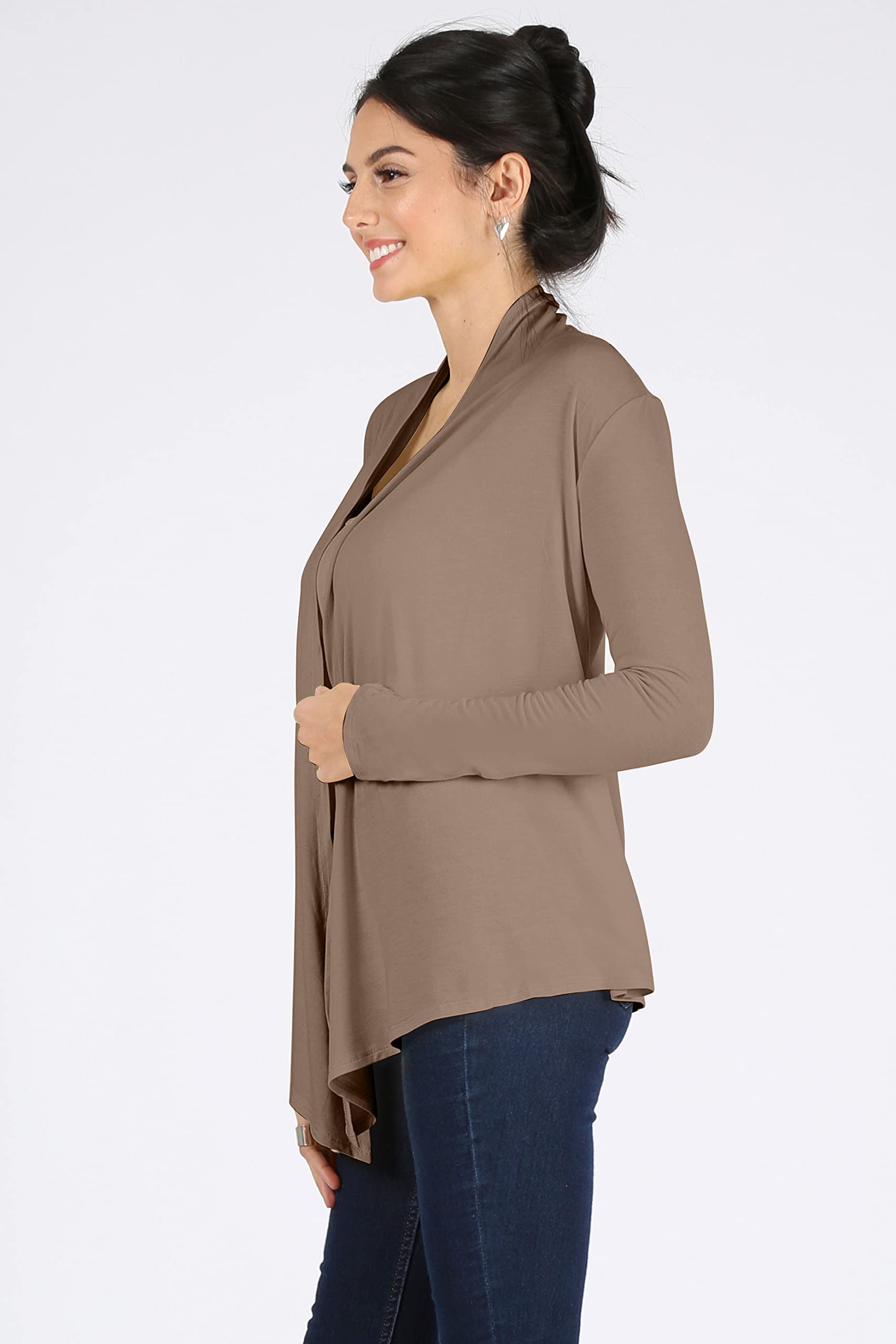 Simlu Khaki Cardigans for Women, Khaki Cardigan Plus Size and Reg, Khaki Lightweight Sweater Cardigan, XX-Large