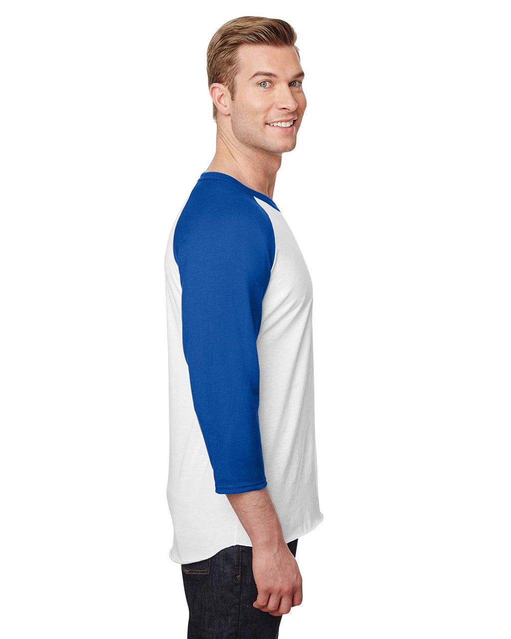 Unisex Premium Blend Ring-Spun 34 Sleeve Raglan T-Shirt - WHITE cHAR HTHR - 3XL(D0102H7M0JJ)