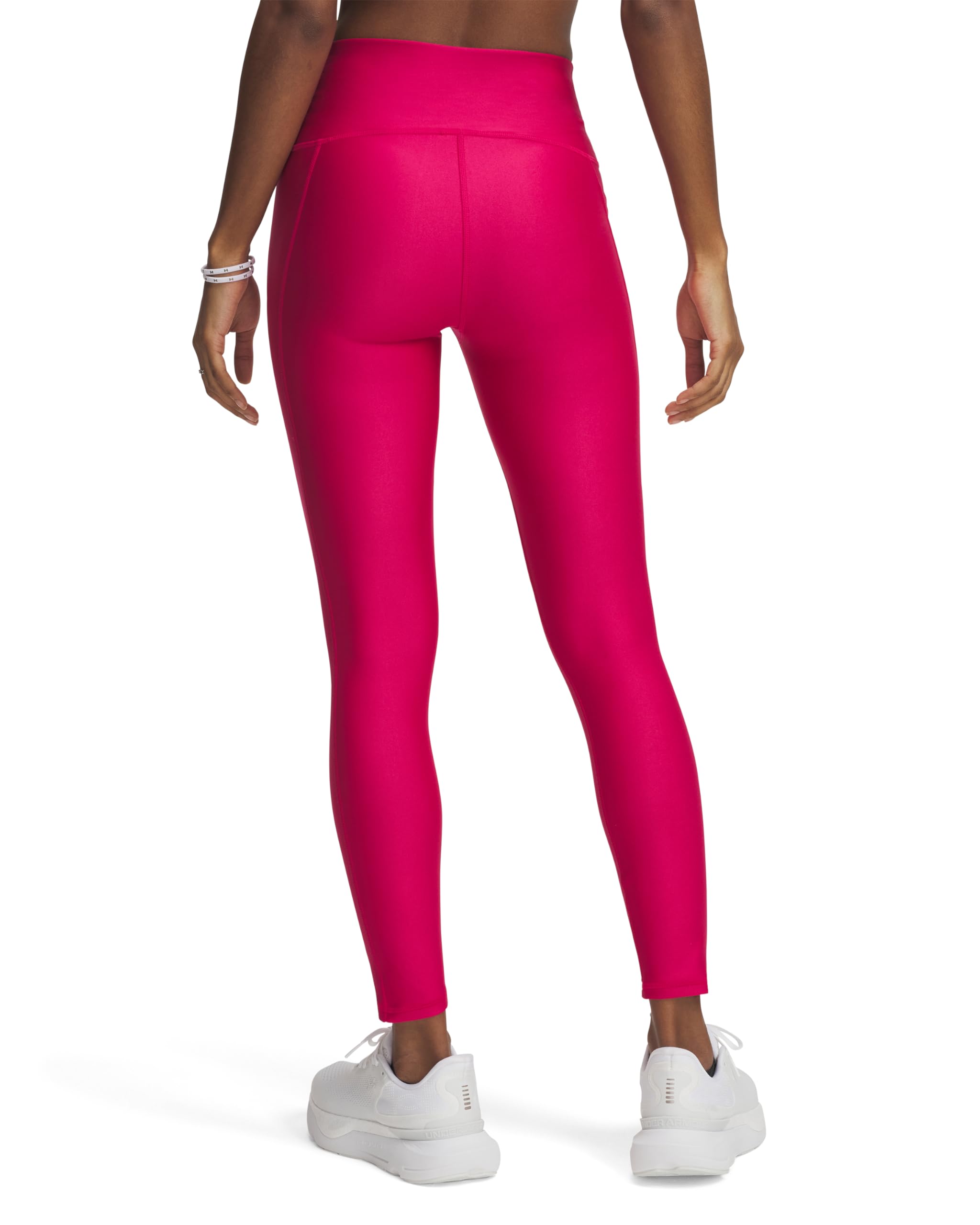 Under Armour Womens HeatGear Armour High Waisted Ankle No-Slip Leggings, (681) Shaded Fuchsia / / White, XX-Large
