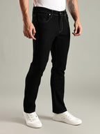 Thomas Scott Mens | Mild Fade | Stright Fit | Denim | Regular Wear | Stretchable | Casual Jeans for Men Black