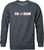 Graphic Crewneck, Freedom, H.Char, 2X
