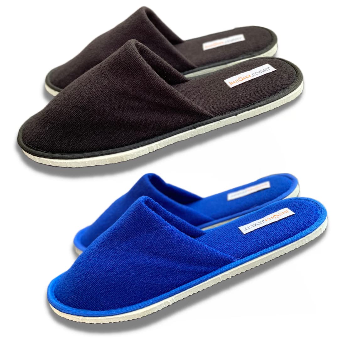 Travelkhushi Soft Bedroom Slippers for Men & Women | Cozy AntiSkid Indoor Home Footwear | Warm Winter Cushioned Sole | Unisex G 8