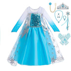 Dressy Daisy Toddler Little Girls' Ice Princess Dress Costume Birthday Halloween Christmas Fancy Party Dresses with Cape and Acc