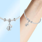 JMQJewelry P Letters Initials P Dangle Mom Grandma Wife Alphabet Crystal Charms for Bracelets Sister Christmas Dad Papa Jewelry