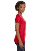 Ladies V-Neck Fine Jersey T-Shirt - BLAcK - S(D0102HI3UJU)