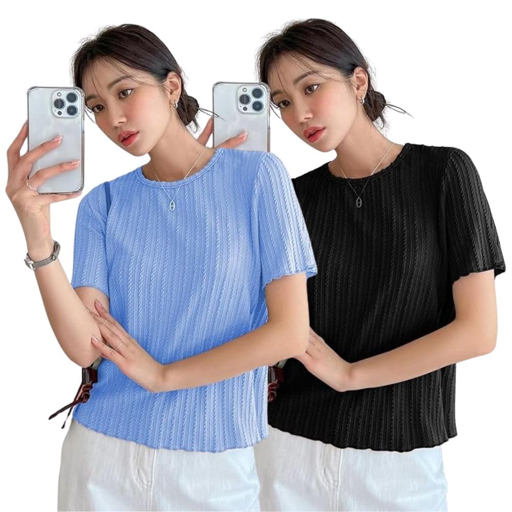 Greciilooks WomenS Fashion Tops  Crop Top, Loose Fit Oversized Shirts & Stylish Korean Tank Tops For Summer Wear (Available In P