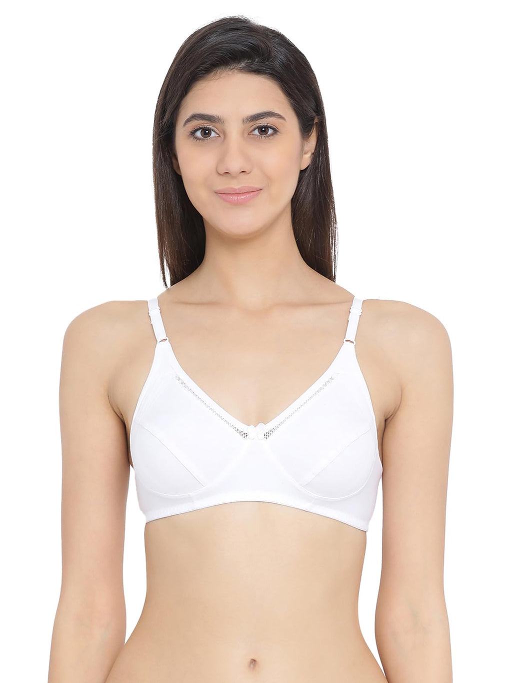 Clovia WomenS Cotton Rich Solid Non-Padded Full Cup Wire Free Everyday Bra (Br0469P18_White_32C)
