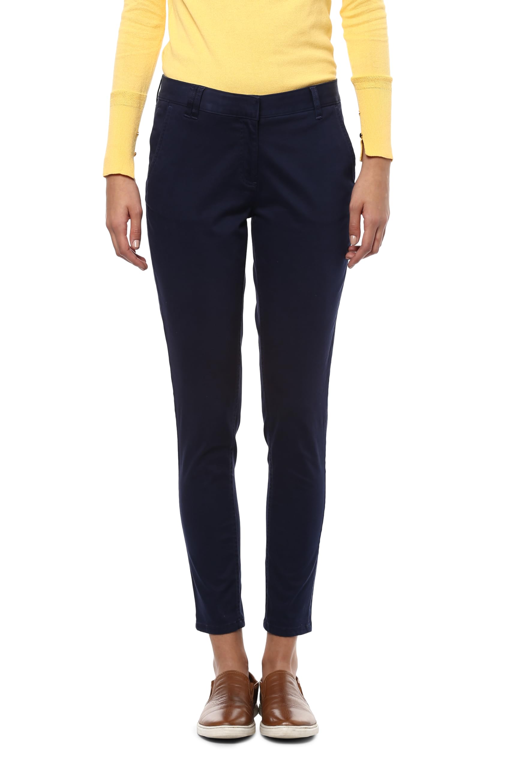 Allen Solly Women Slim Fit Regular Fit Cotton Pants