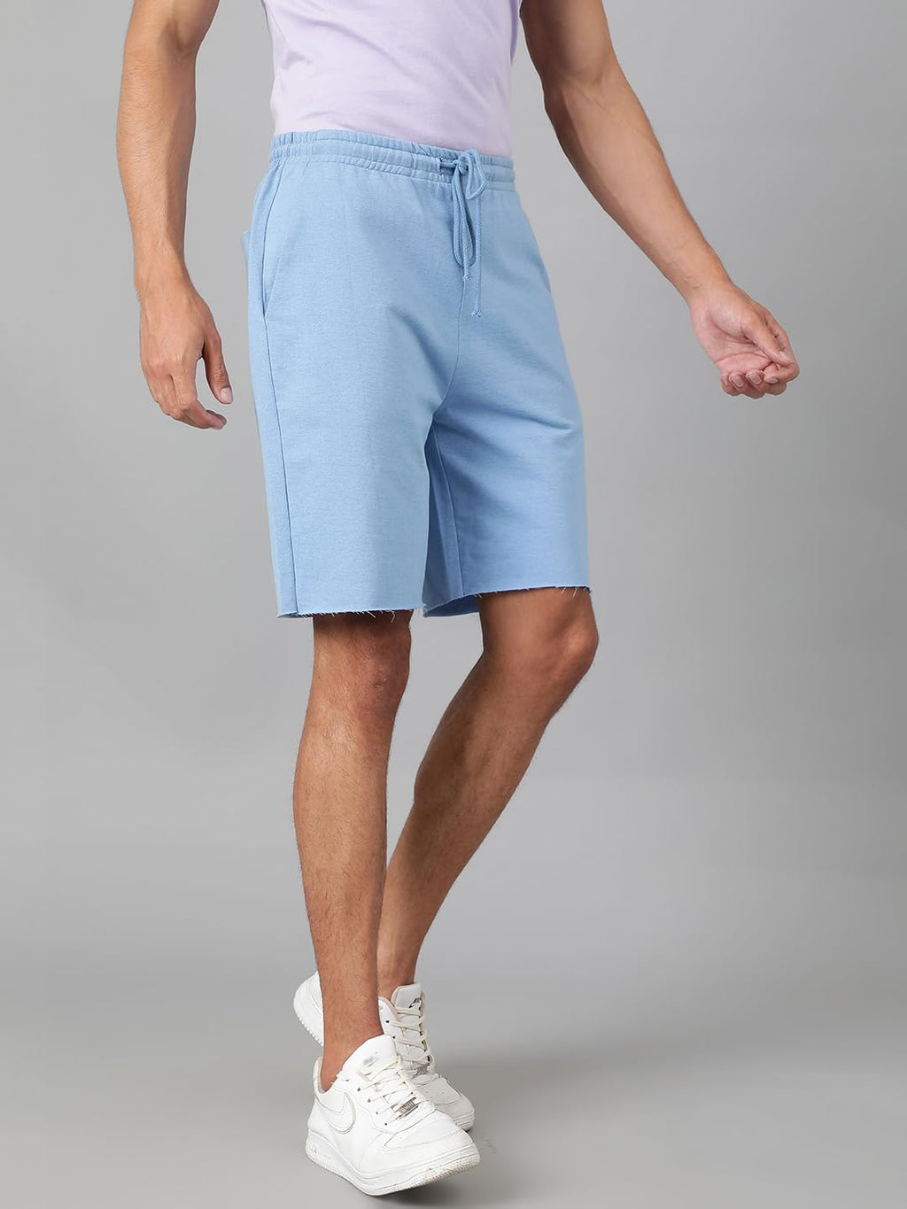 Kotty Solid Men Casual Shorts Sky Blue