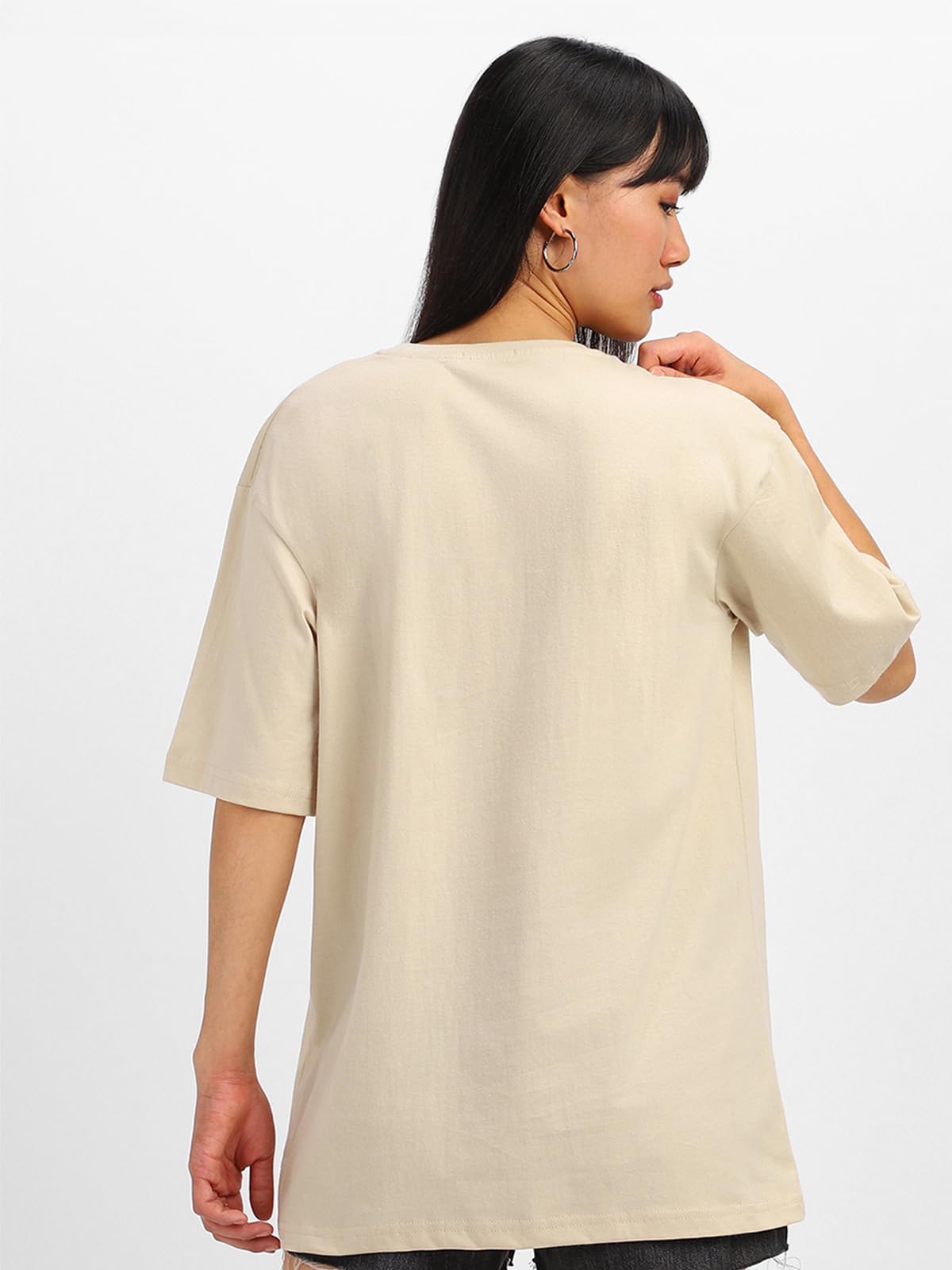 Juneberry Pack Of 2, 100% Pure Cotton, Round Neck, Oversized, Loose, Baggy Fit, Drop Shoulder, Graphic Printed, Half Sleeve T-Sh