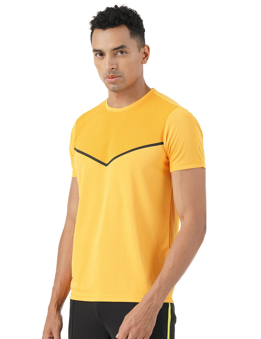 PUMPD Athleisure Mens Stylish T-Shirt for Gym -DryTech, Anti-Odor, Lightweight, Soft Seams, UV Protect