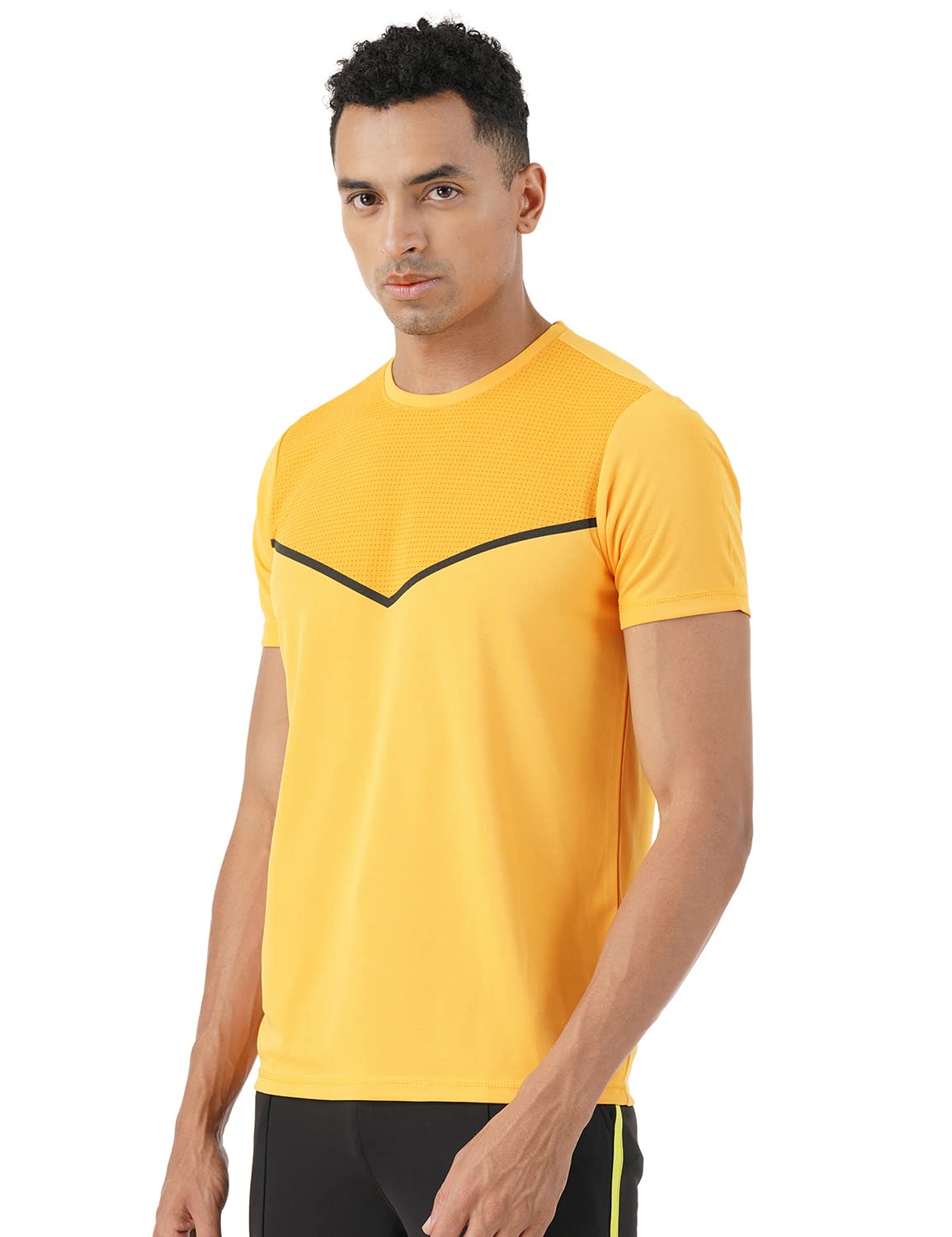PUMPD Athleisure Mens Stylish T-Shirt for Gym -DryTech, Anti-Odor, Lightweight, Soft Seams, UV Protect