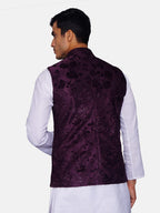 Wintage Men'S Embroidered Velvet Party/Festive Indian Jodhpuri Grandad Nehru Modi Jacket Waistcoat