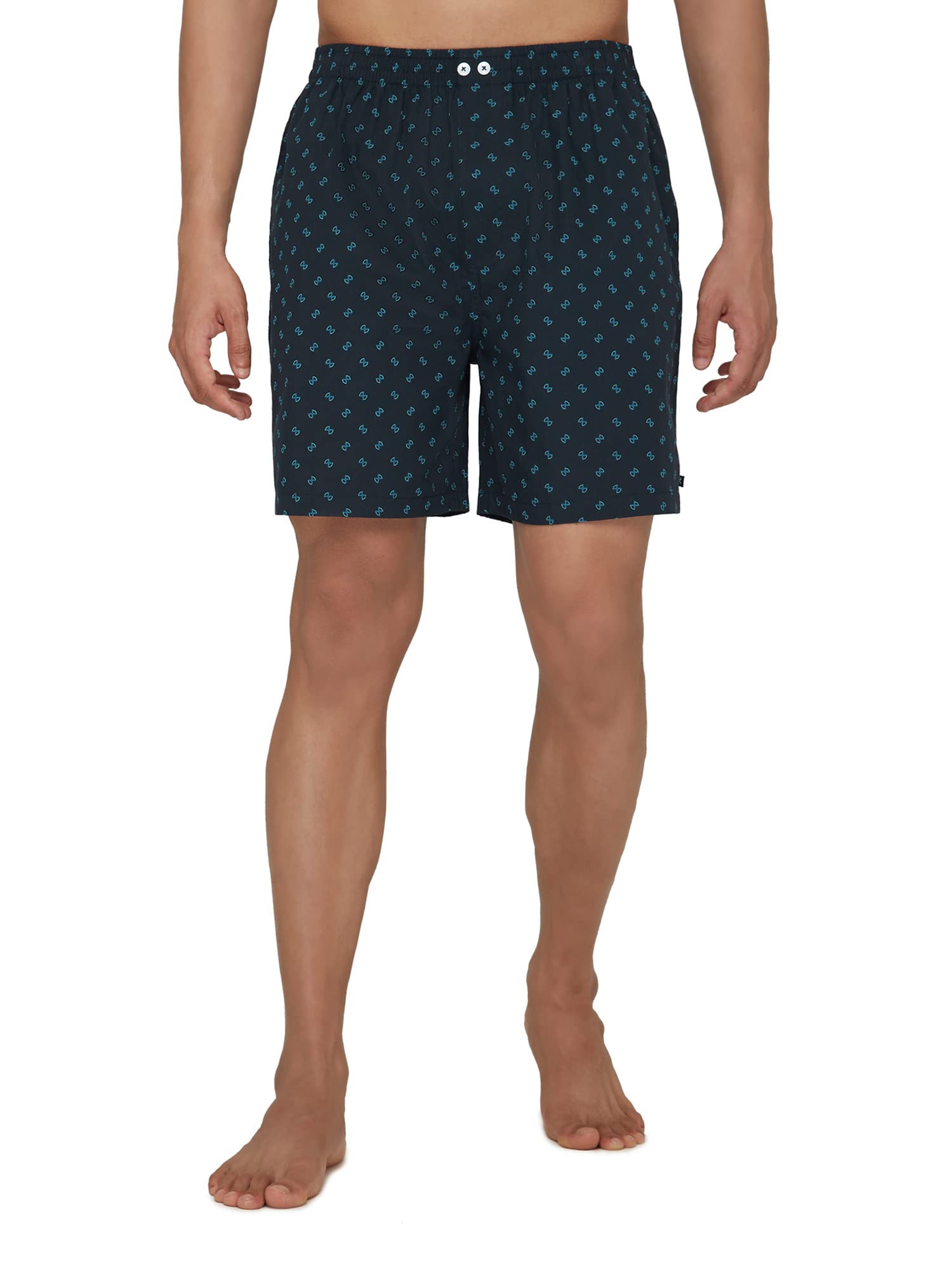 XYXX Mens Super Combed Cotton Astor Boxers with No-Marks Waistband, Comfort Fit |Innerwear for Men in Classic Prints Pack of 2