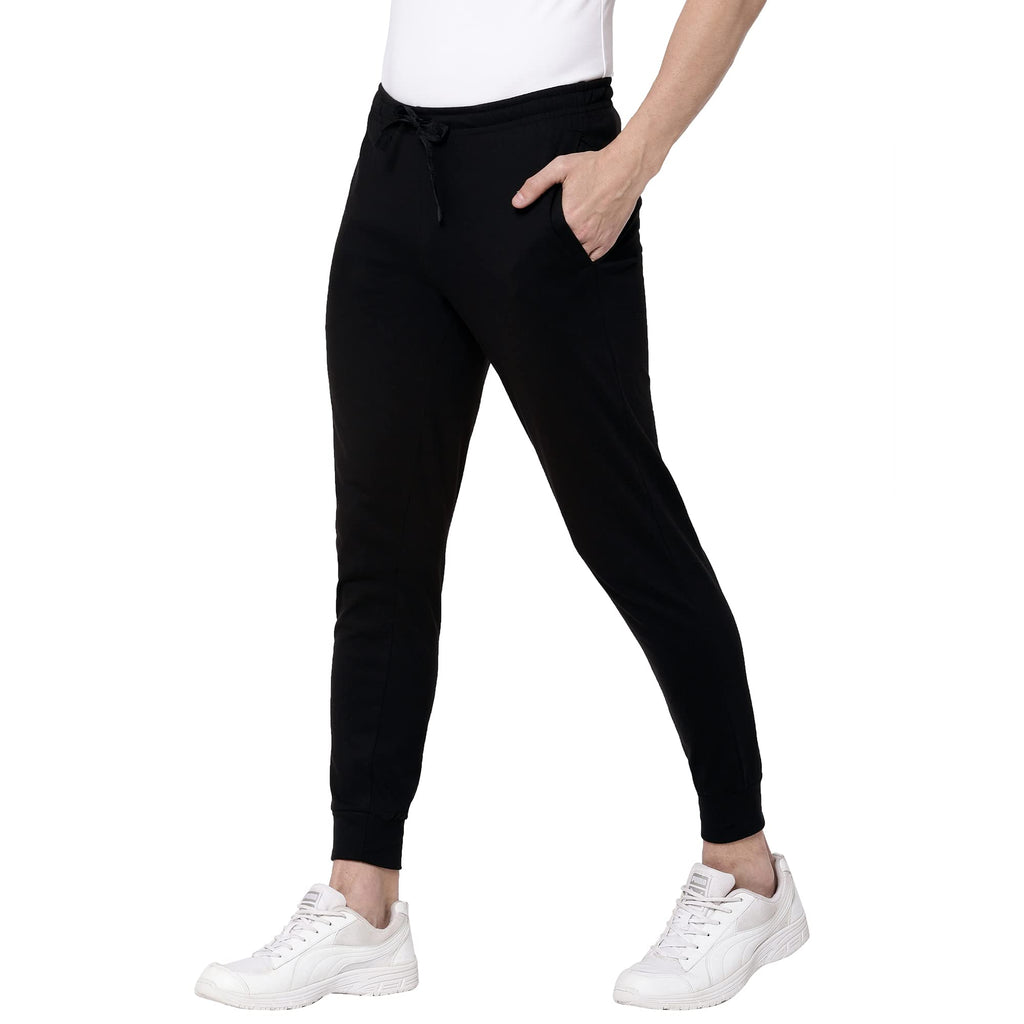 Sweet Dreams Men 52% Cotton 48% Polyester Soild Pyjama Pack Of 1 (Mp-1450Av Co Black_Black_3Xl)