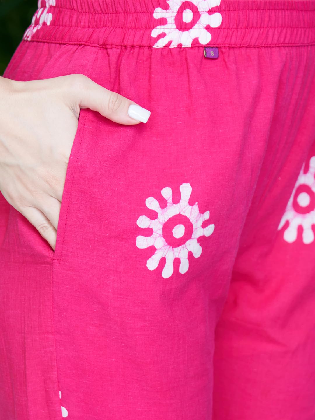 Anni Designer Ladies Cotton Blend Straight Print Trousers Dupatta Kurta (Tingu Blue_S_Blue_Small)