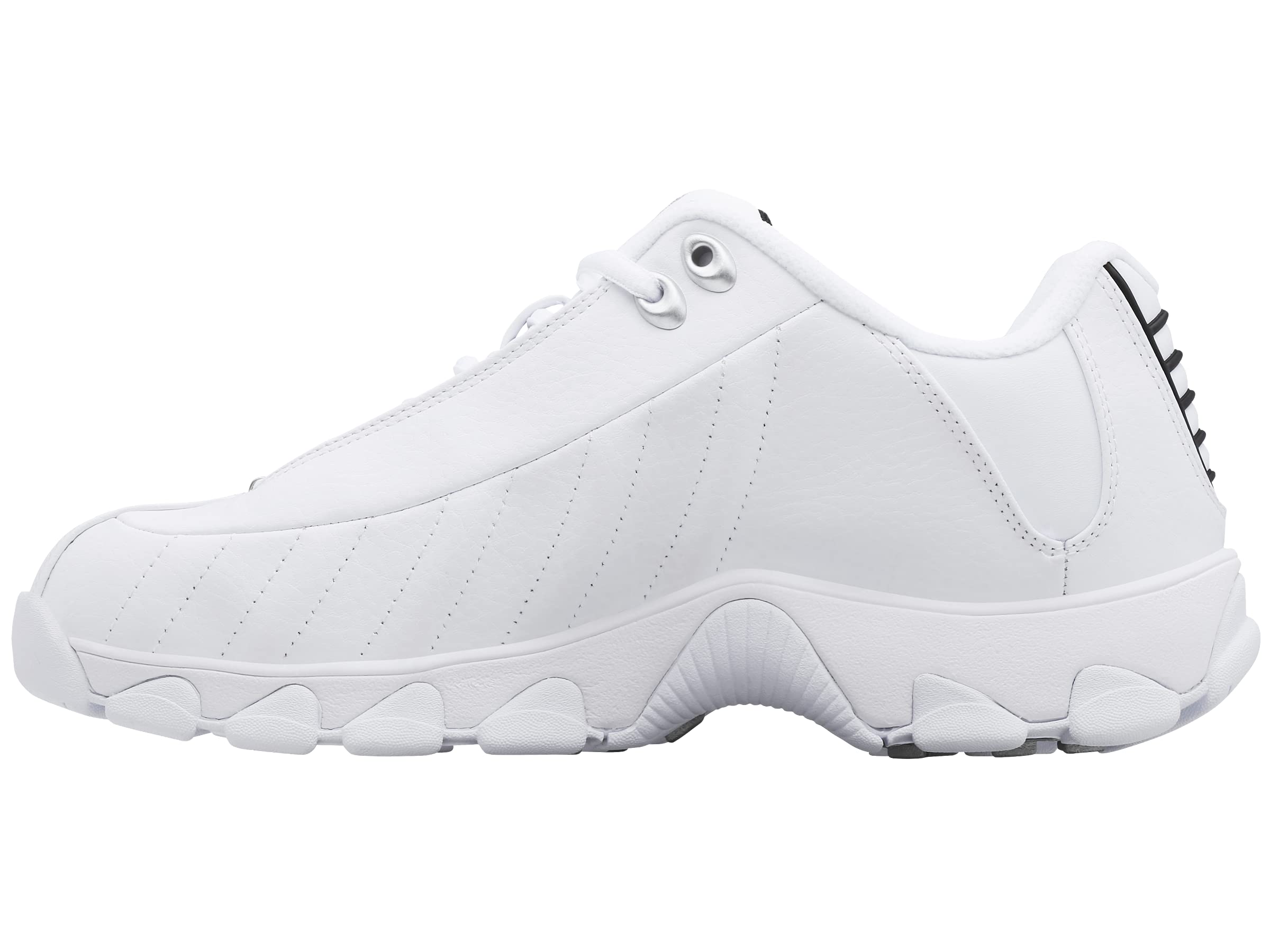 K-Swiss Men's ST329 CMF Sneaker, White/Black/Silver, 12 XW