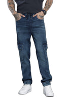 The Indian Garage Co Mens Regular Fit Solid Stretchable Denim Sweater