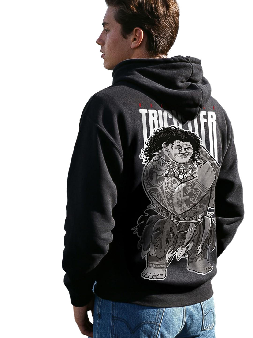 Bewakoof Heavy Duty 1.0 Official Disney Merchandise MenS Graphic Print Oversized Fit Full Sleeve Hooded Terry Hoodies_654835_Bla