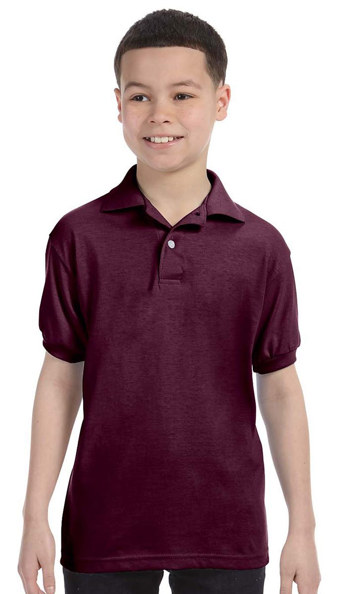 Youth 5050 EcoSmart Jersey Knit Polo - DEEP FOREST - XS(D0102H2HHDY)