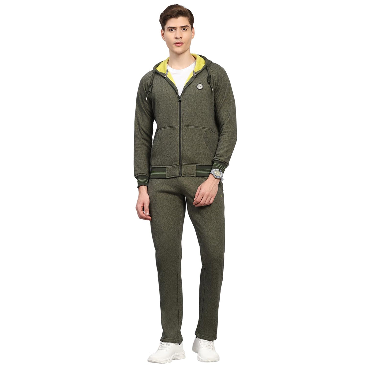 Monte Carlo Mens Regular Fit Solid Collar Neck Full Sleeves Winter Tracksuit| Men Track Suit | Stylish Sportswear Set With Jacke 3