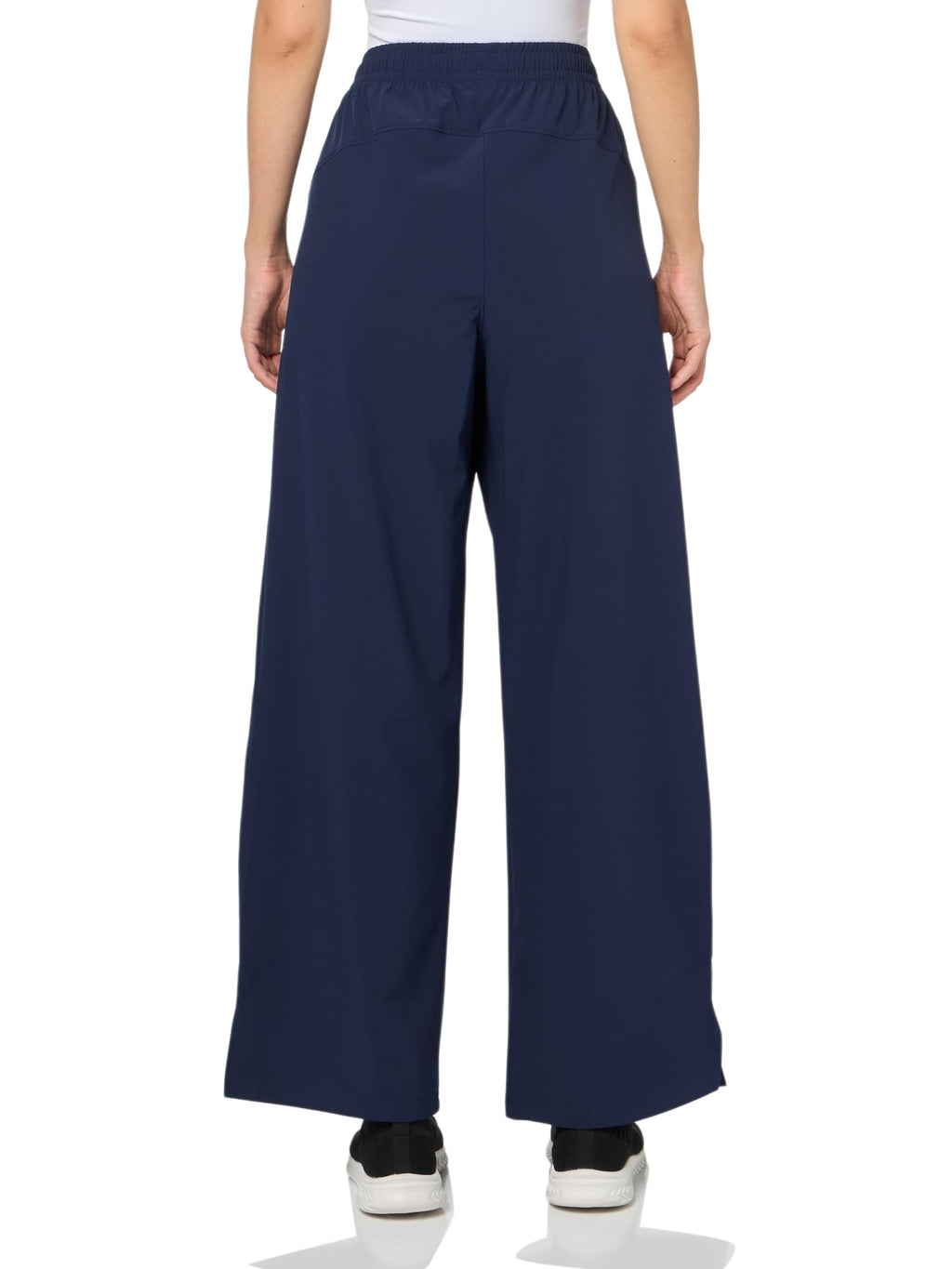 Under Armour Womens Rival Wide Leg Pants, (410) Midnight Navy / / White, Large