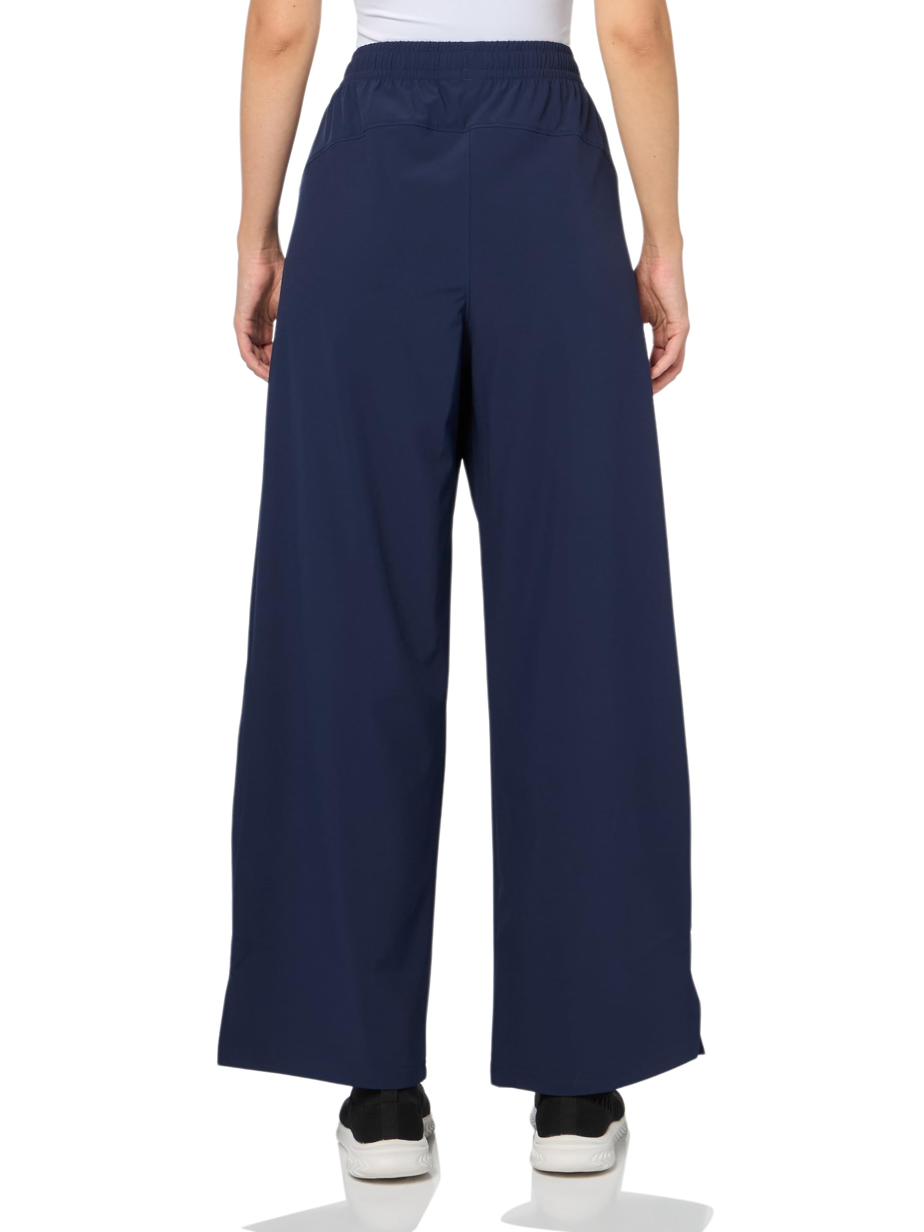 Under Armour Womens Rival Wide Leg Pants, (410) Midnight Navy / / White, Large