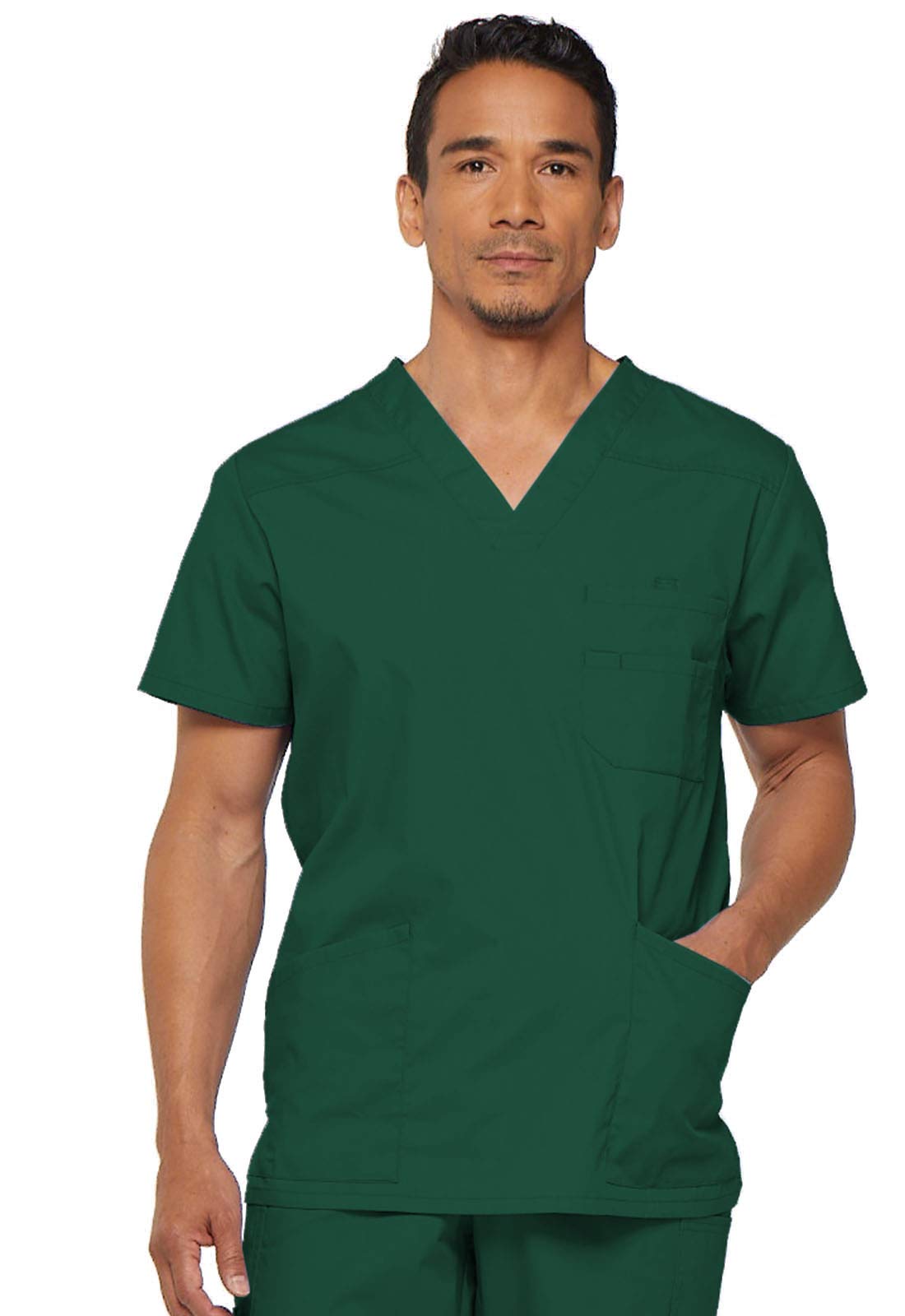 Dickies mens EDS Signature V-Neck Scrub Top Hunter Small