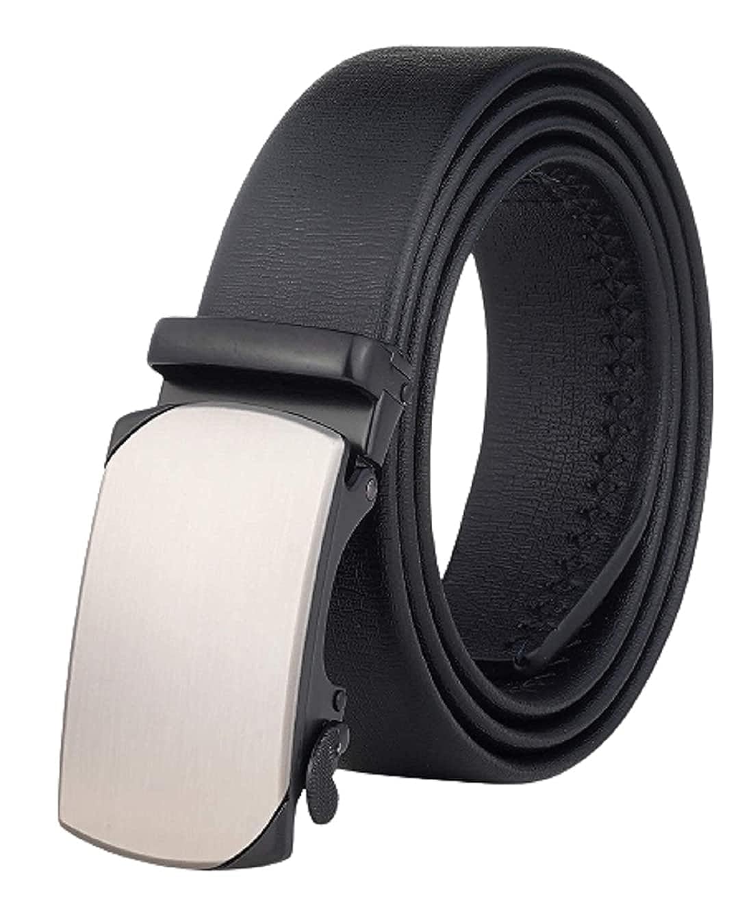 Zacharias MenS Faux Leather Belt With Autolock Buckle Tai04 (Black, 4Xl) (Pack Of 1) 4