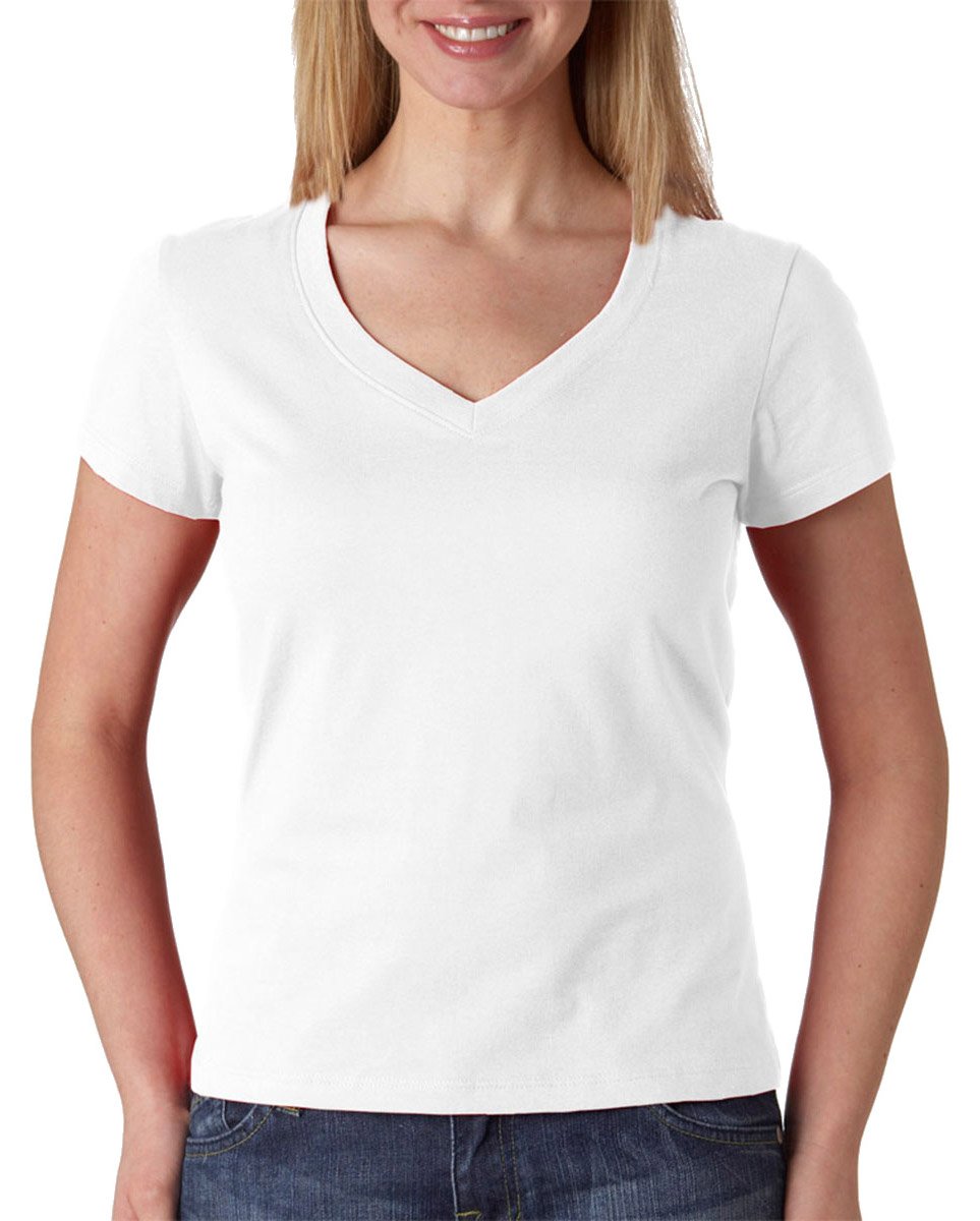 Ladies Jersey Short-Sleeve V-Neck T-Shirt - DARK gRY HEATHER - S(D0102H78FBT)