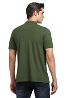 Turtle Men Cotton Stretch Slim Fit Green Polo T-Shirt