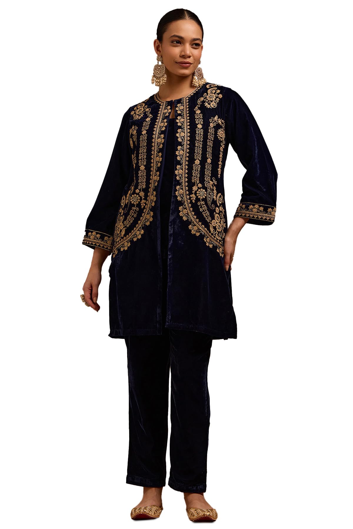 Soch Girls Velvet Thread Work Pant
