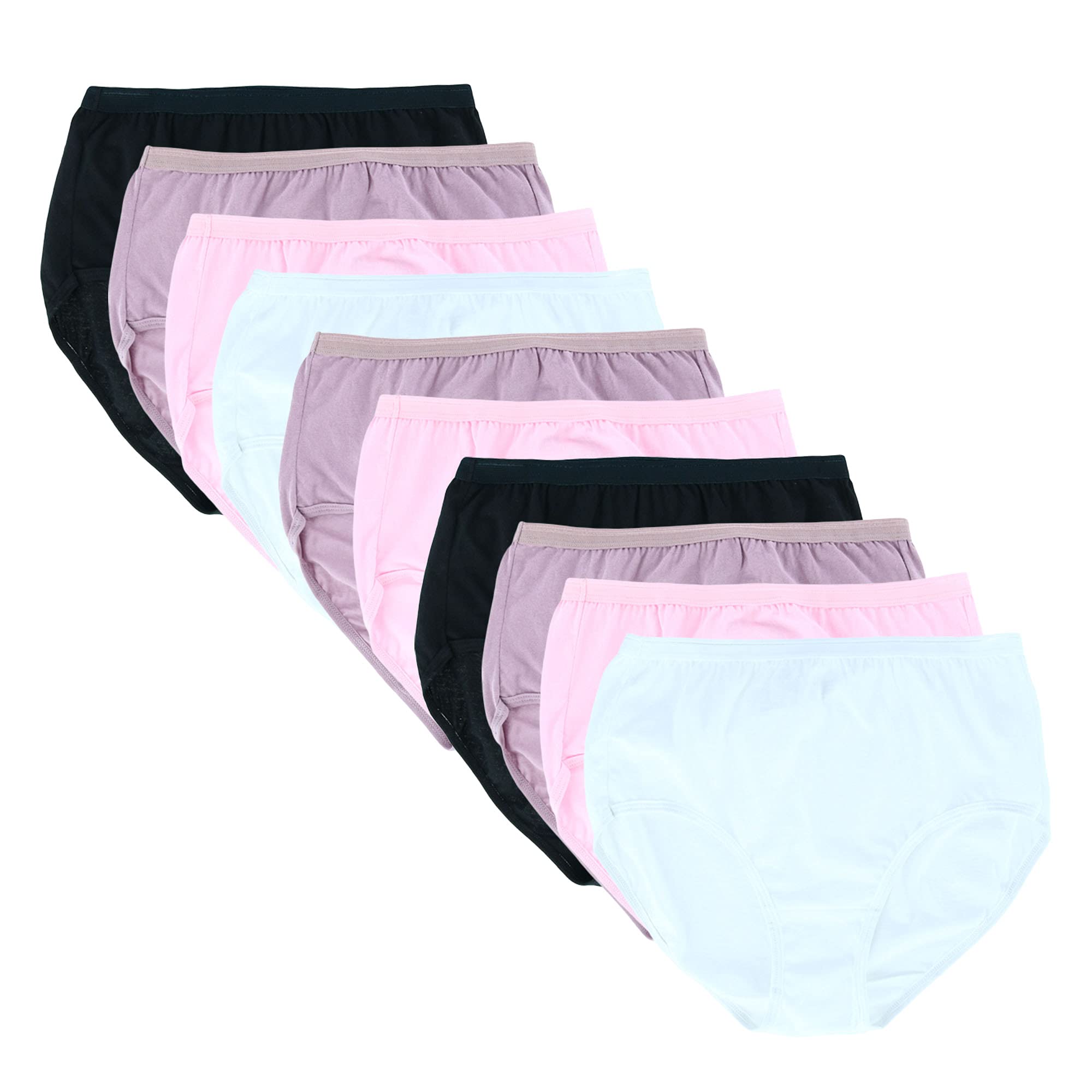 Fruit of the Loom womens Tag Free Cotton Panties (Regular & Plus Size) Briefs, Brief - 10 Pack Body Tones, 6 US, Assorted Color