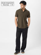 The Souled Store Official Textured Polo : Cedar Men and Boys Short Sleeves Collared Neck Multicolor Printed Regular Fit Cotton B