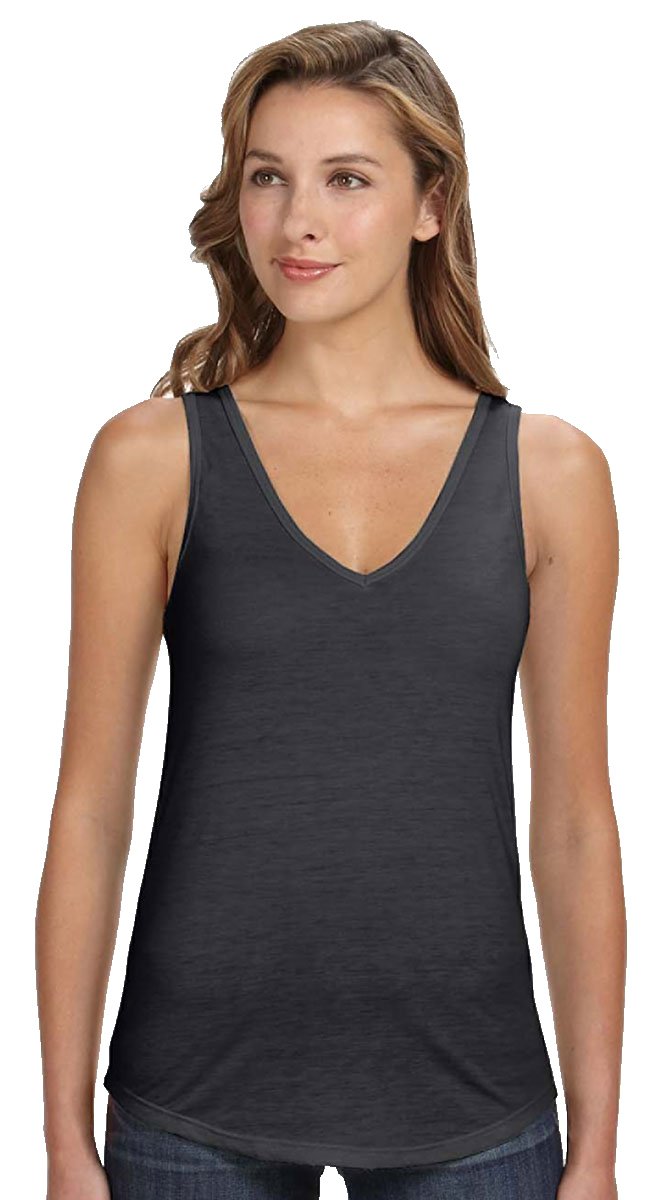 Ladies Flowy V-Neck Tank - cORAL - S(D0102H7K5WX)