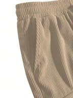 SMOWKLY Authentics Classic Mens Ribbed Polycotton Relaxed Fit Cargo Stretch Shorts || Half Pant with Drawstring & 4 Pockets ||