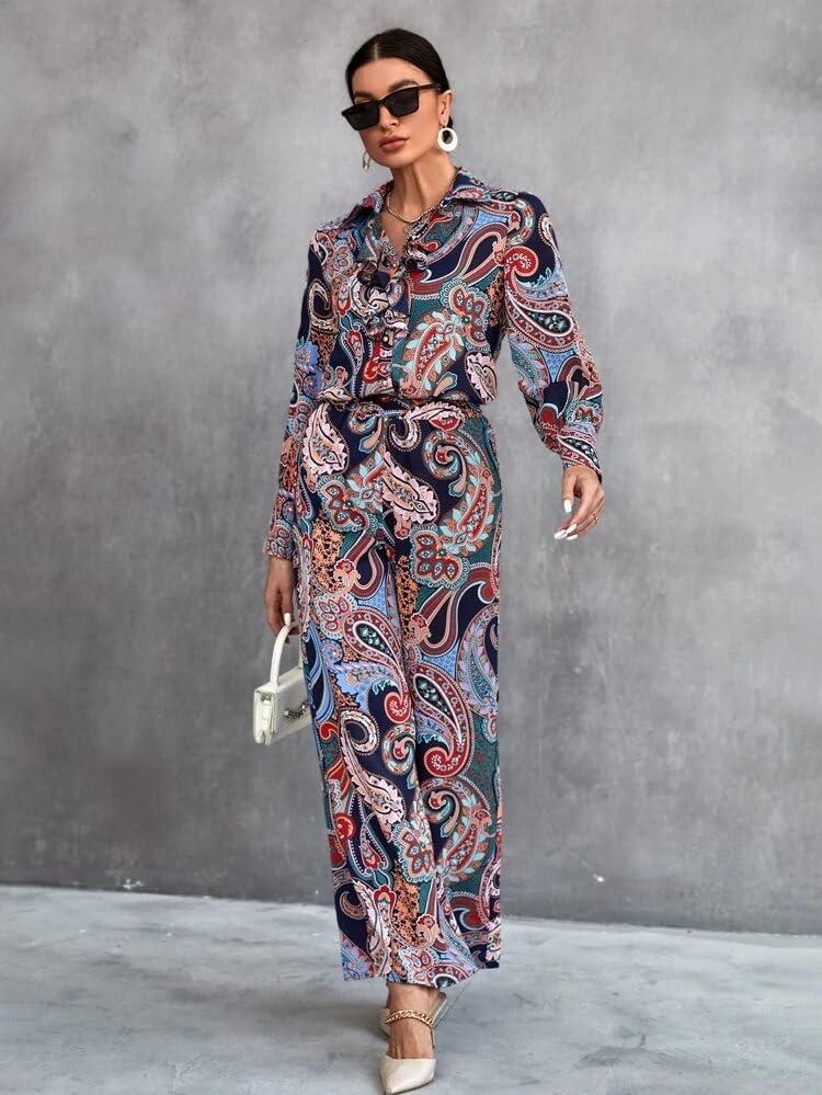 Leriya Fashion WomenS Rayon Ethnic Co-Ord Set || Paisley Printed Co-Ord Set For Women || Long Straight Shirt Kurta With Pant Se