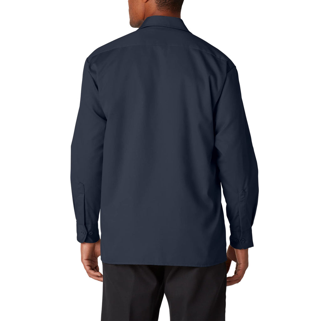 Dickies Mens Big-Tall Long Sleeve Work Shirt, Dark Navy,3XL