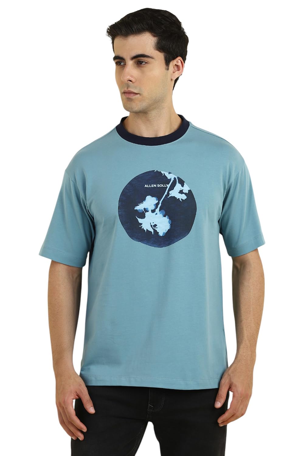 Allen Solly Men Printed Graphic Casual Cotton Half Sleeve T-Shirt