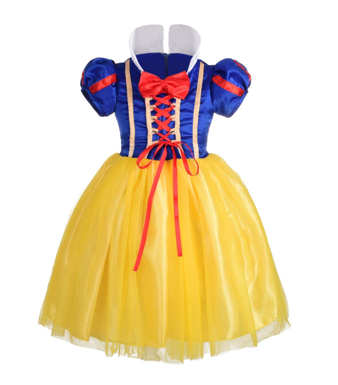 Dressy Daisy Toddler Little Girls' Princess Costume Fancy Dresses Up Halloween Party With Red Ribbon Size 5T
