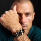 Fossil Men's Carraway Three-Hand Black Croco Leather Watch