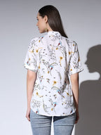 Dhruvi Trendz WomenS Floral Printed Regular Fit Tops (Dt-W1663_White