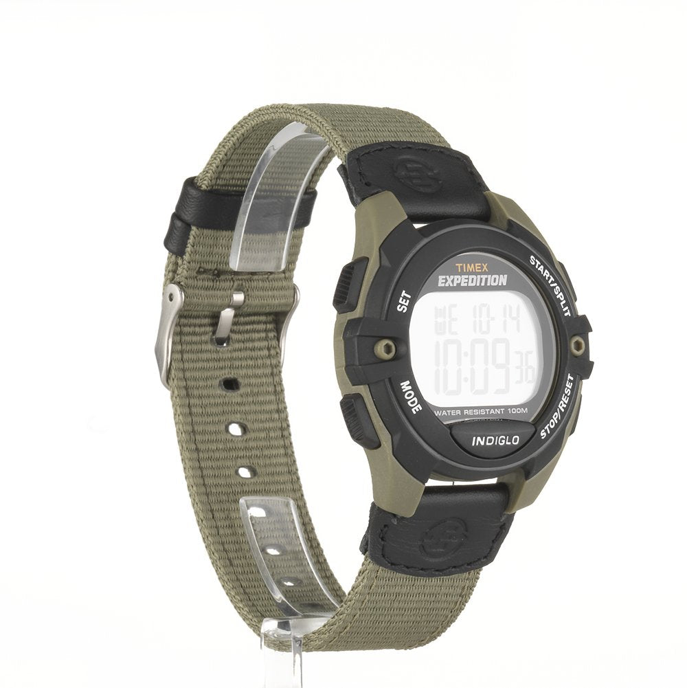 Timex Men's T49993 Expedition Full-Size Digital CAT Green/Black Mixed Material Strap Watch