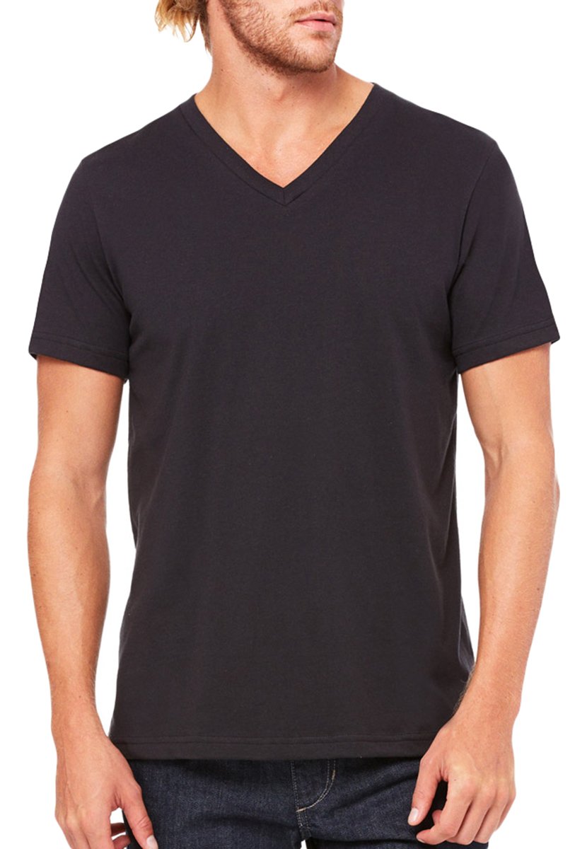 Unisex Jersey Short-Sleeve V-Neck T-Shirt - TRUE ROYAL - XS(D0102H7Wc4J)