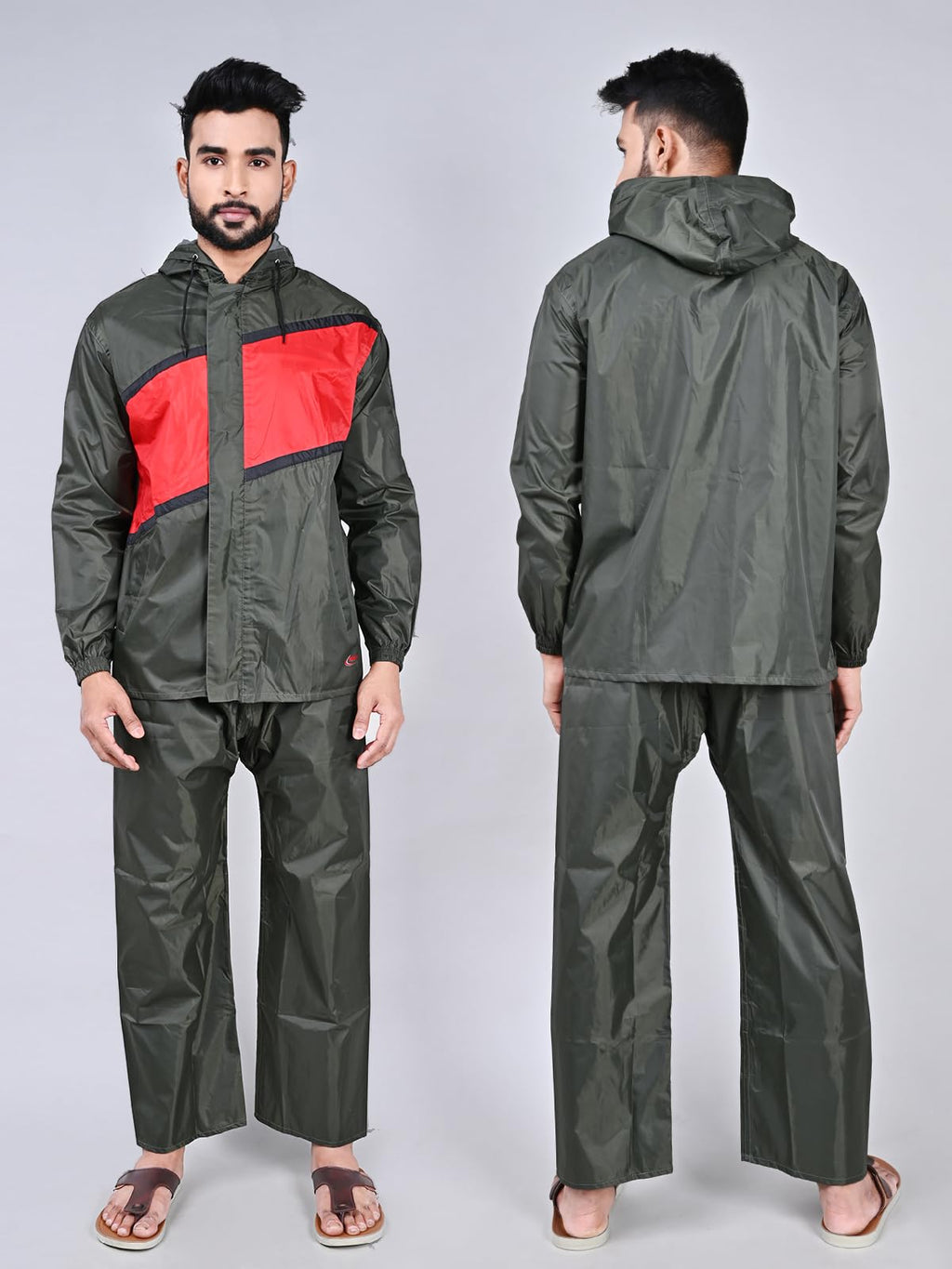 Rupa Rainwear for Men, Rider Collection, Waterproof PVC Rain Jacket with Pants and Carry Bag, Pack of 1