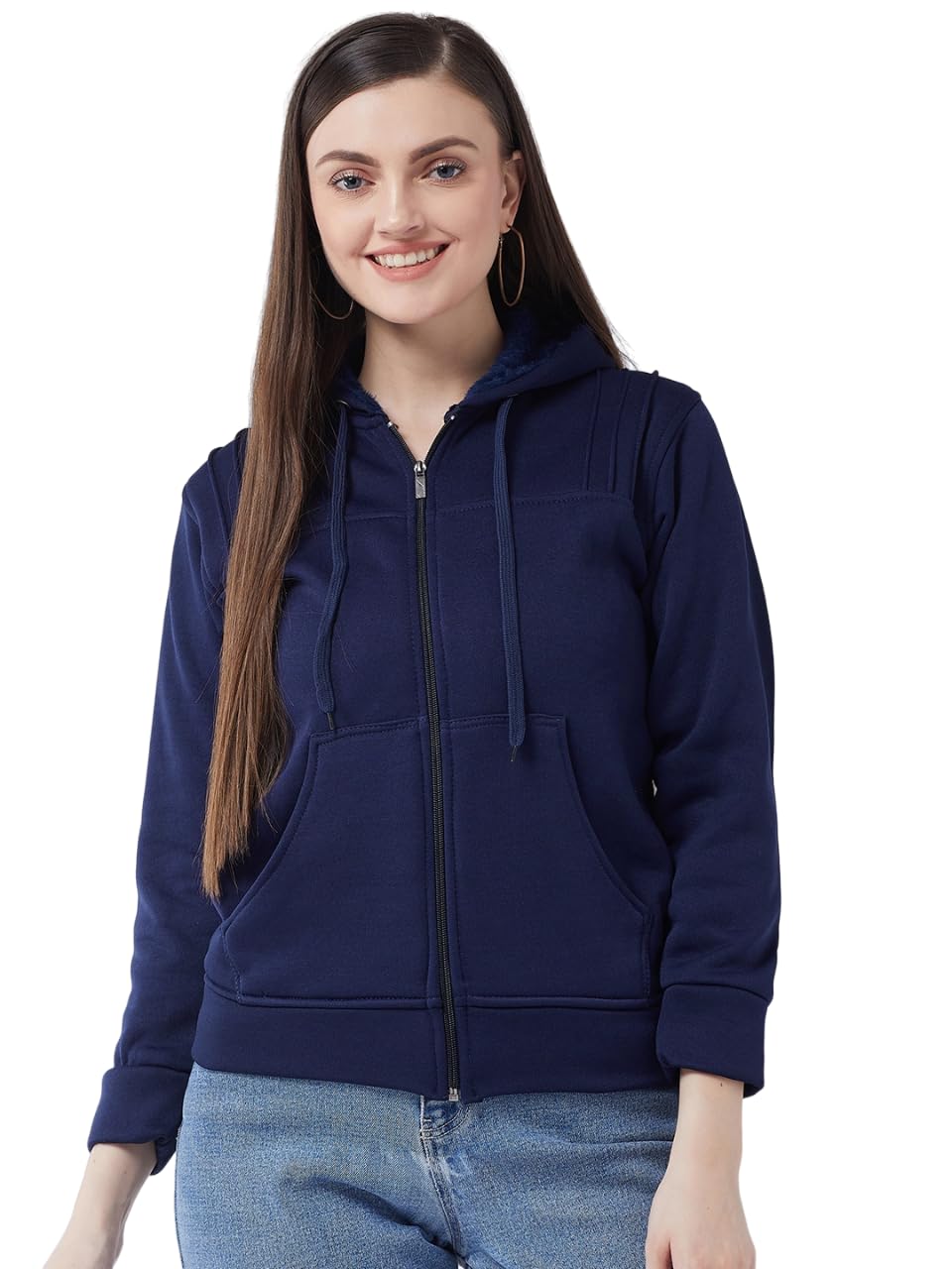 PIVL Women Solid Hooded Jacket For Winter