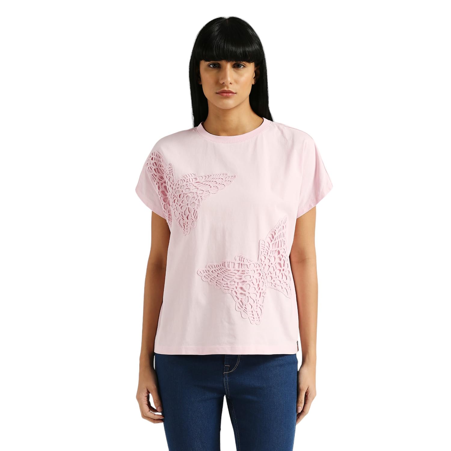 Pepe Jeans WomenS Oversized Fit T-Shirt (Pl505934_Pink