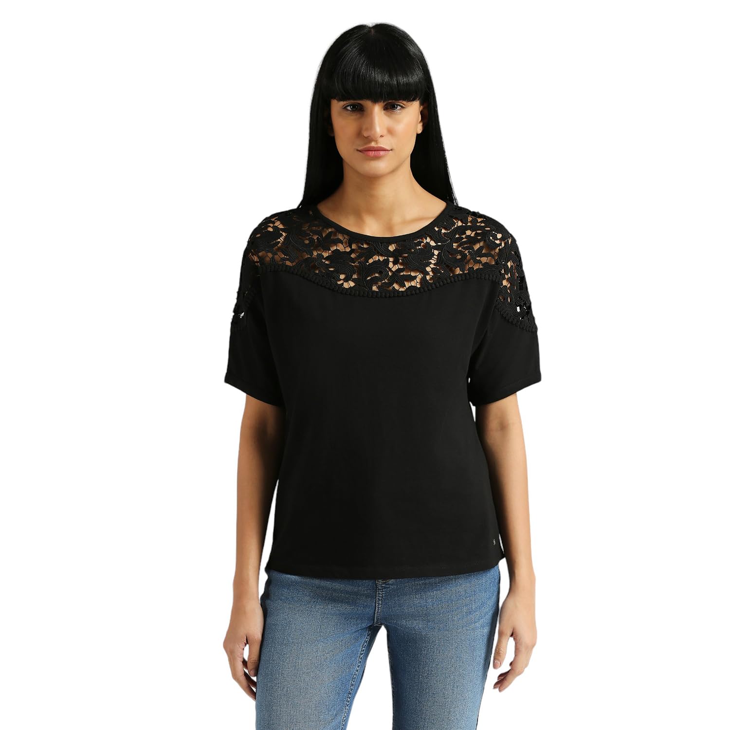 Pepe Jeans WomenS Relaxed Fit T-Shirt (Pl505926_Black